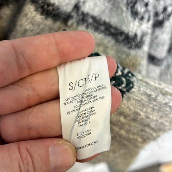 Cabi #3701 Shetland Fringe Open Front Cardigan Southwest Aztec Size Small - Picture 9 of 9